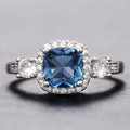CAOSHI Unique Blue Cubic Zirconia Rings 2025 Engagement Wedding Bands Silver Color Women Rings Customized