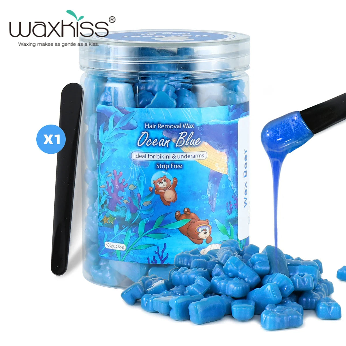 2022 Waxkiss New Lovely Bear Wax Beans Wonderful Price Young Lady Home Use Factory Hot Sale 300g