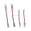 Transparent Clear Buckle 2 Pin LED Connector 8mm 10mm Width for Single Color Strip 1 / 2 Connector Solder-free Quick Connectors