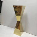 Y-Q095 Flower Stand Centerpiece Rectangle Gold Silver Wedding Table Centerpiece Metal Flower Stand for Wedding Table Decoration