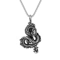 Fashion Men's Punk Dragon Pendant Necklaces Stainless Steel Link Chain Hip Hop Charm Necklace for Men Birthday Gift