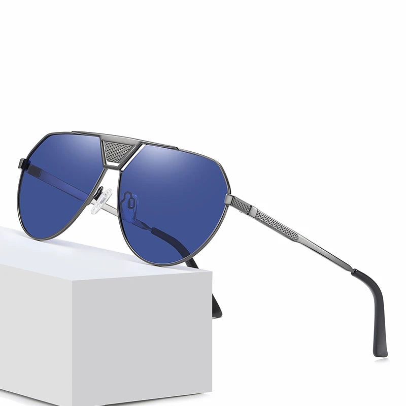 High Quality Men's Fashion Polarized Sunglasses with Custom Logo Metal Frame TAC Lenses % QC 7-15 Days Delivery