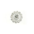 Clothing Accessories with Hand-Decorated Glass Bottom Rhinestone Buttons with Rubber Base