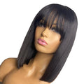 Dropshipping Straight Bob Fringe Wig Wholesale Hair Supplier Human Hair Wigs With Bangs Short Bob Cut Lace Front Wigs for Women