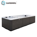 Sunrans CE Qualified Dual Zone Swim Spa Pool Outdoor with Balboa System 3 Person Hot Tub Hydro Jet Swimming Pools