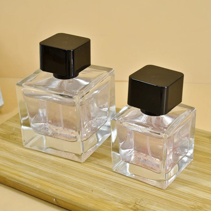 Empty 30ml 50ml 100ml Square Spray Fragrance Perfume Bottle