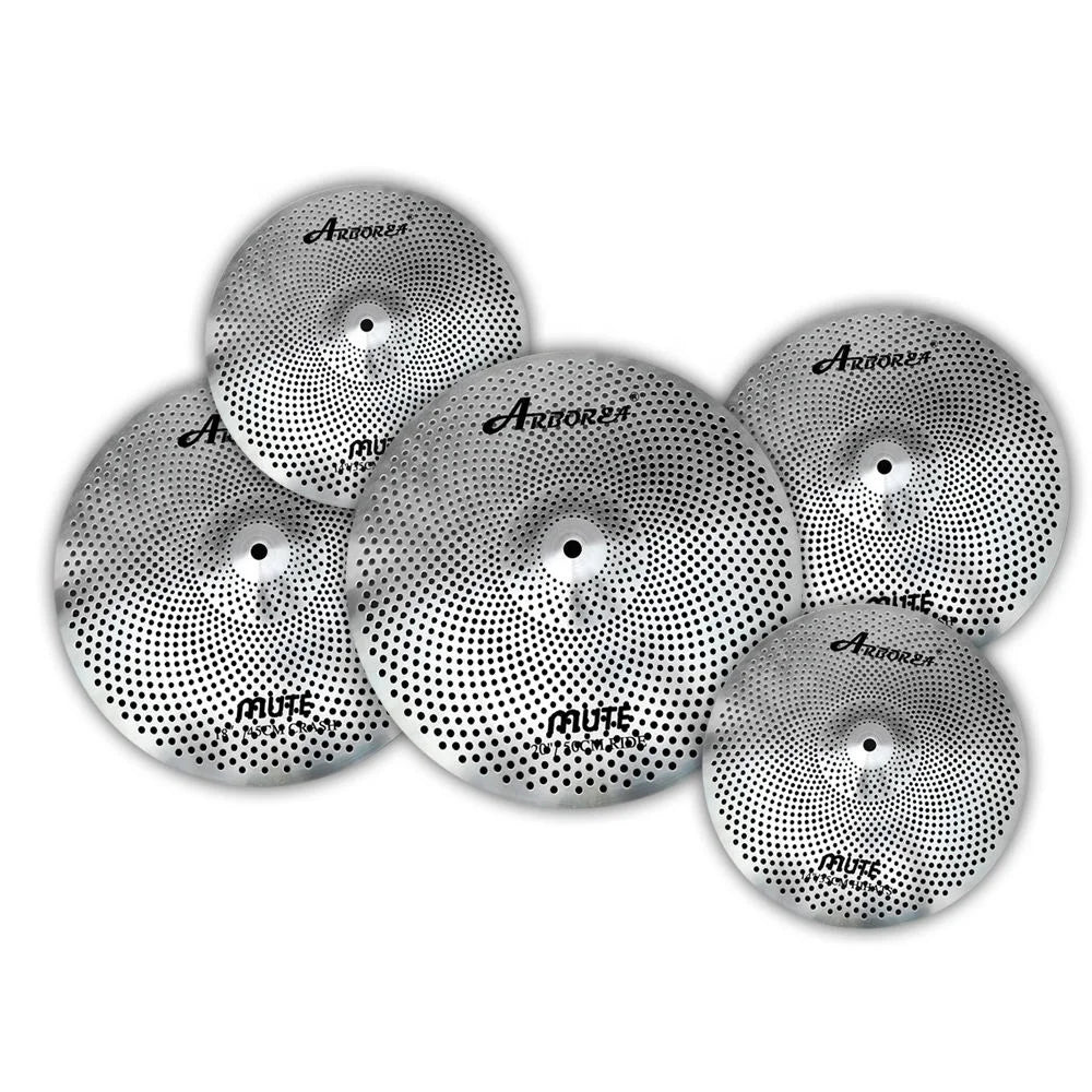 ARBOR Low Volume Mute Cymbals 14''hihat+16''crash+18''crash+20''ride+cymbal Bag