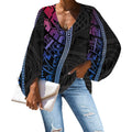 Factory Price Hawaii Pacific Island V-neck Polynesian Tribal Hawaiian Islander Print Customized Elegant Lady Blouse Women Tops