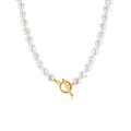 Gold-Plated Fine Jewelry OT Claw Clasp Freshwater Pearls Baroque Natural Pearl Choker Necklace