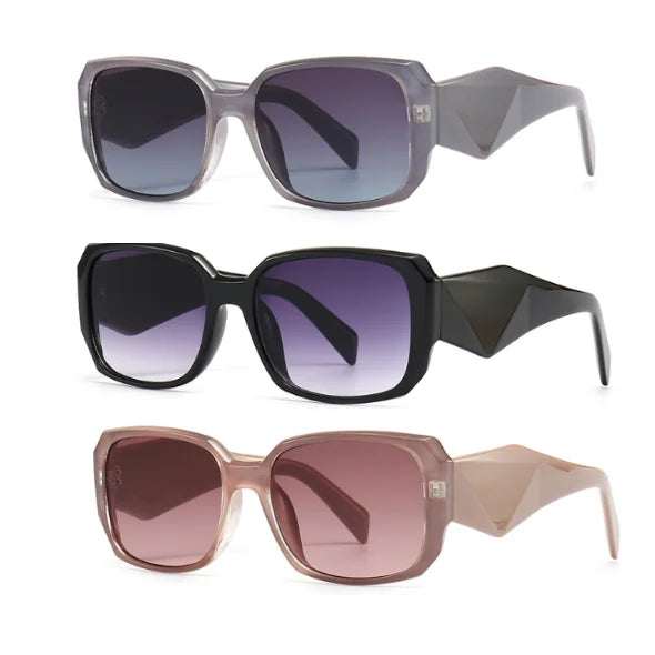 2025 Fashion Custom Designer Candy Color Gafas De Sol Large Square  Metal Thick Frame Retro Oversized Sunglasses
