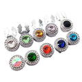 2023 Fashion Men Shirt Round Crystal Rhinestone Button Cover Brass French Women Gift Shirt Diamond Cuff Stud Gemstone Cufflinks