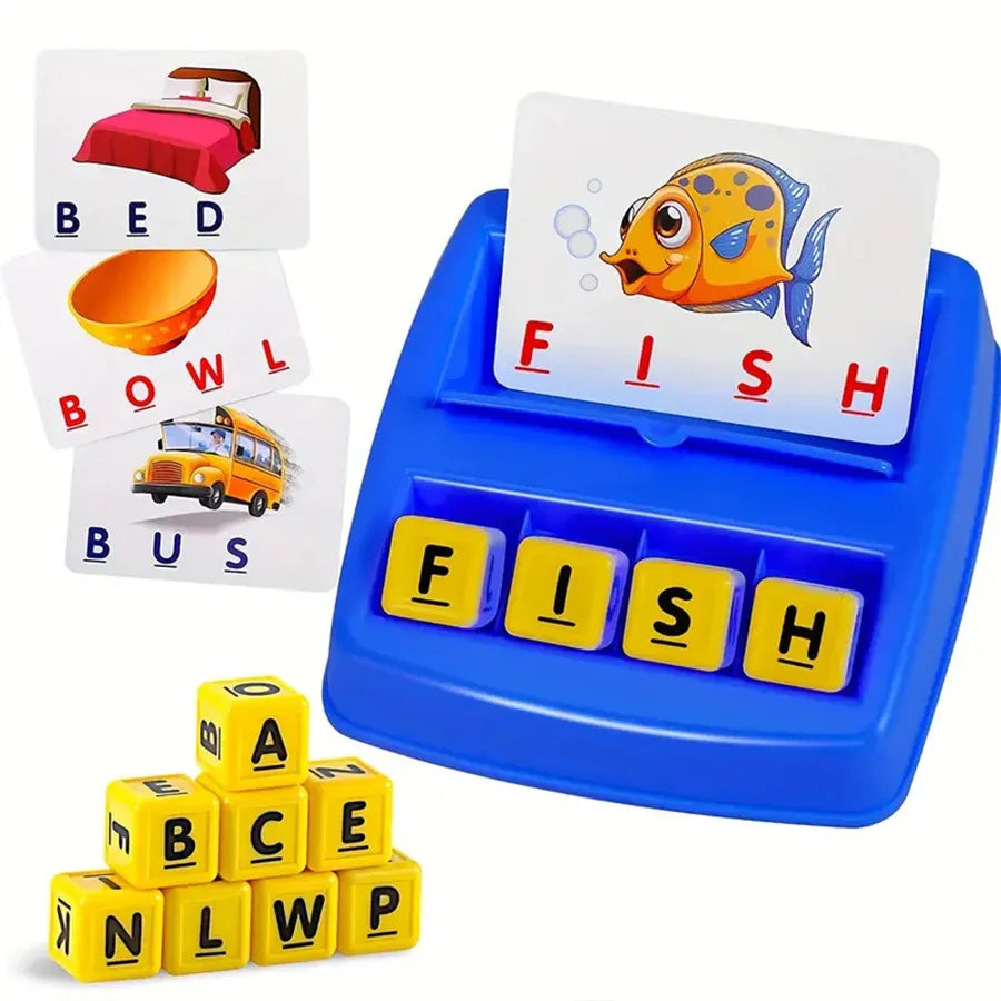 English Letter Card Matching Game Machine Children Learn Pinyin English Words Reading Picture Literacy Puzzle Toy