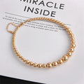 Factory-Price Small Round Ball Necklace for Women Fashionable Gold-Plated Brass Classic Style for Anniversaries