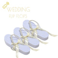 Wholesale Custom White Wedding  Flip Flops for Guests Rhinestone Dance Thongs Wedding Flip Flops