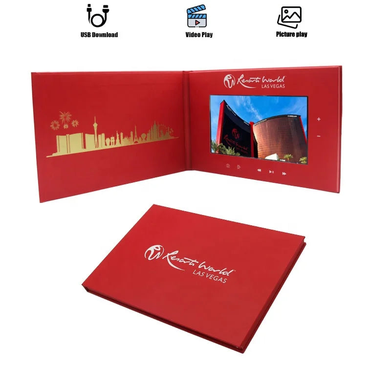 Lcd Video Brochure 7 Inch Video Box Lcd Display Video Brochure Box