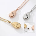 New Style Stainless Steel Blank Pendant Necklace Custom Dog Memorial Gift Cat Memorial Pet Urn Necklace Ash Water Drop Pendant