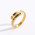 Classic Engraved "I Am Enough" Sterling Silver Ring Fashion Jewelry Gift for Women Adjustable Spiral Wrap Twist Ring for Parties
