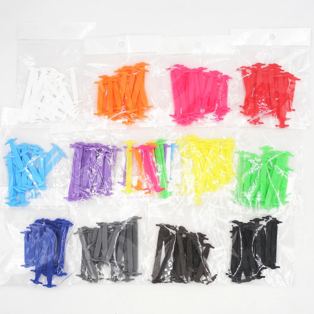 Funny Convenient Flat Sport Silicone Water Resistant Unisex Shoelaces Colorful Elastic No Tie Adults T Shape 4mm Maoyuan MY-SS16