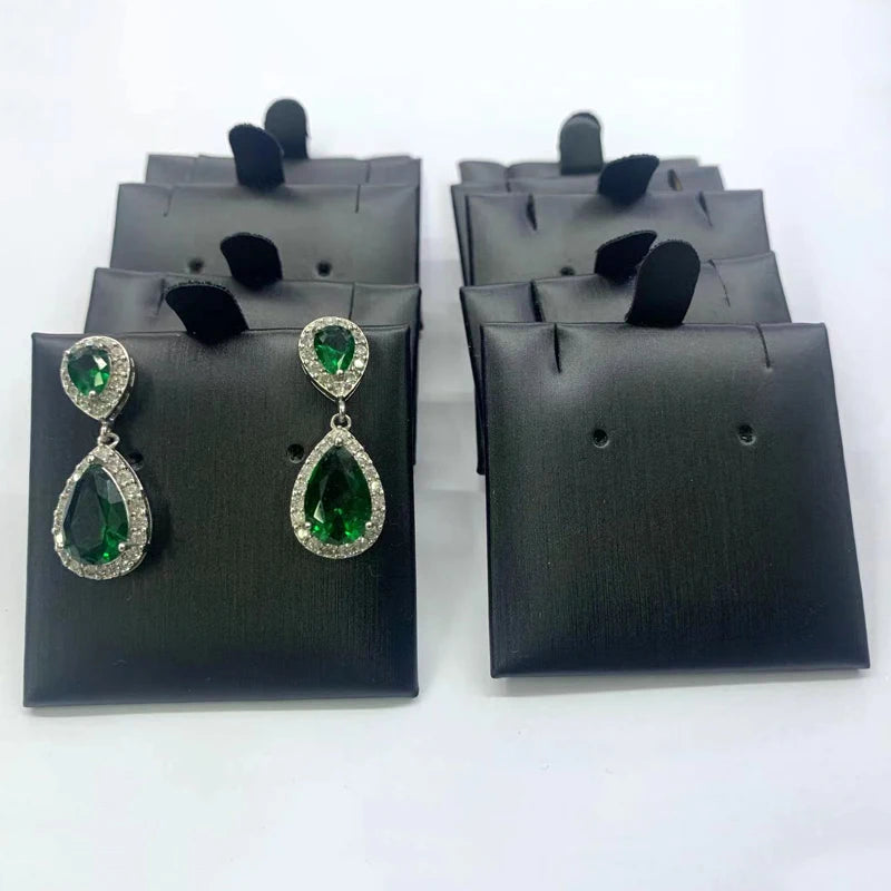 Custom Logo 5x4.8cm PU Small Jewellery Pouch Insert Pad for Jewelry Packaging Display Necklace Earring Card Container Bag