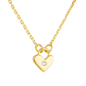 Psj Wholesale 925 Sterling Silver Pendant Unique Fashion Jewelry 925 Silver Heart Necklaces Dainty Gold Plated Necklace
