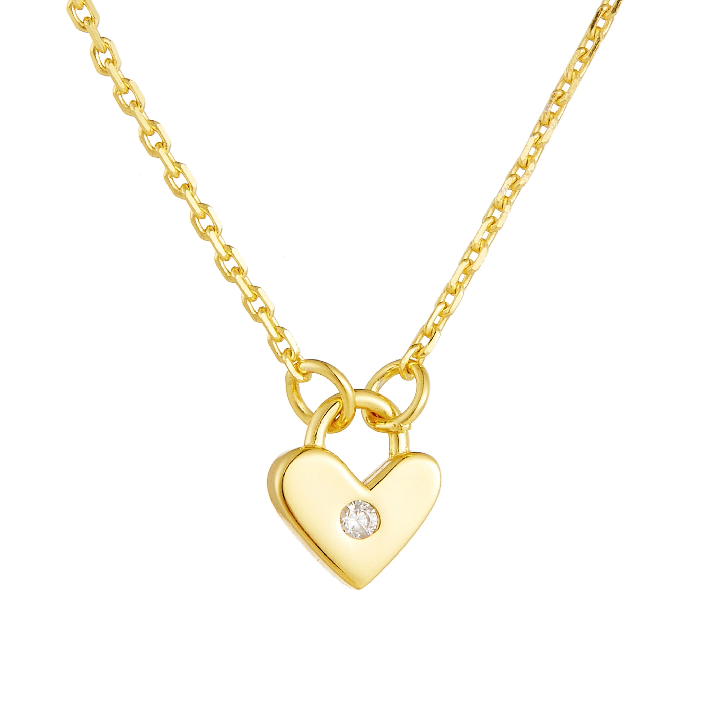 Psj Wholesale 925 Sterling Silver Pendant Unique Fashion Jewelry 925 Silver Heart Necklaces Dainty Gold Plated Necklace