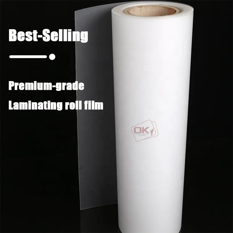 75mic Glossy PET Plastic Film EZ-load Lamination Film Roll 3mil High Visibility 500' 25"