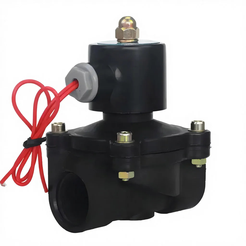 1/2"-2'' AC220V DC24V DC12V Plastic Solenoid Valve Normally Closed Water Solenoid Valve for Water Oil Air Applications