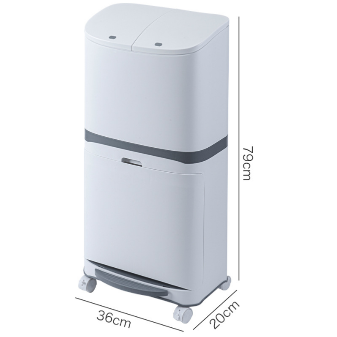 Kitchen Trash Can Garbage Storage Box Stacked Sorting Trash Bin Household Dry Wet Separation Waste Bin Rubbish Bin Garbage Bag