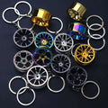 Wholesale Metal Car Wheel Keychain 37mm Alloy 3D Keychain Cartoon Fashion Style Modified Car Wheel Design Keychain Accessories