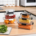 Kitchen Multifunctional Plastic PET Food Storage Bins for Freezer Fridge Organizer
