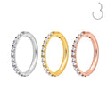 316L Stainless Steel 16G 18G Nose Ring Hinged Segment Cartilage Tragus Earring Helix Daith Hoops Septum Clicker Piercing Jewelry