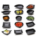Wholesale Cheap Mini Black Plastic Melamine Soy Sauce Dish