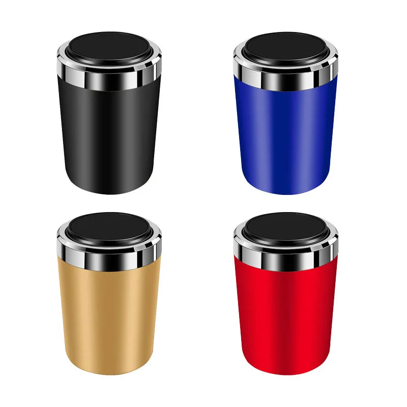 High Flame Retardant Car Ashtray Metal Liner Fashion Creative Car Ashtray With LED Lamp