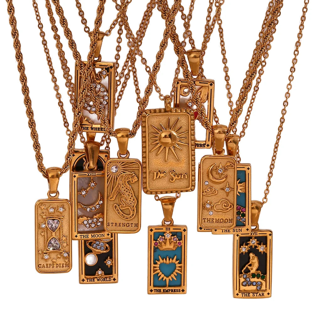Dangni Jewelry ODM OEM Gold Plated Horoscope Dog  Stainless Steel Clavicle Necklace