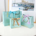 Wholesale Luxury Clothing Jewelry Cosmetic Boutique Gift Shopping Paper Packaging Bags With Ribbon Handle