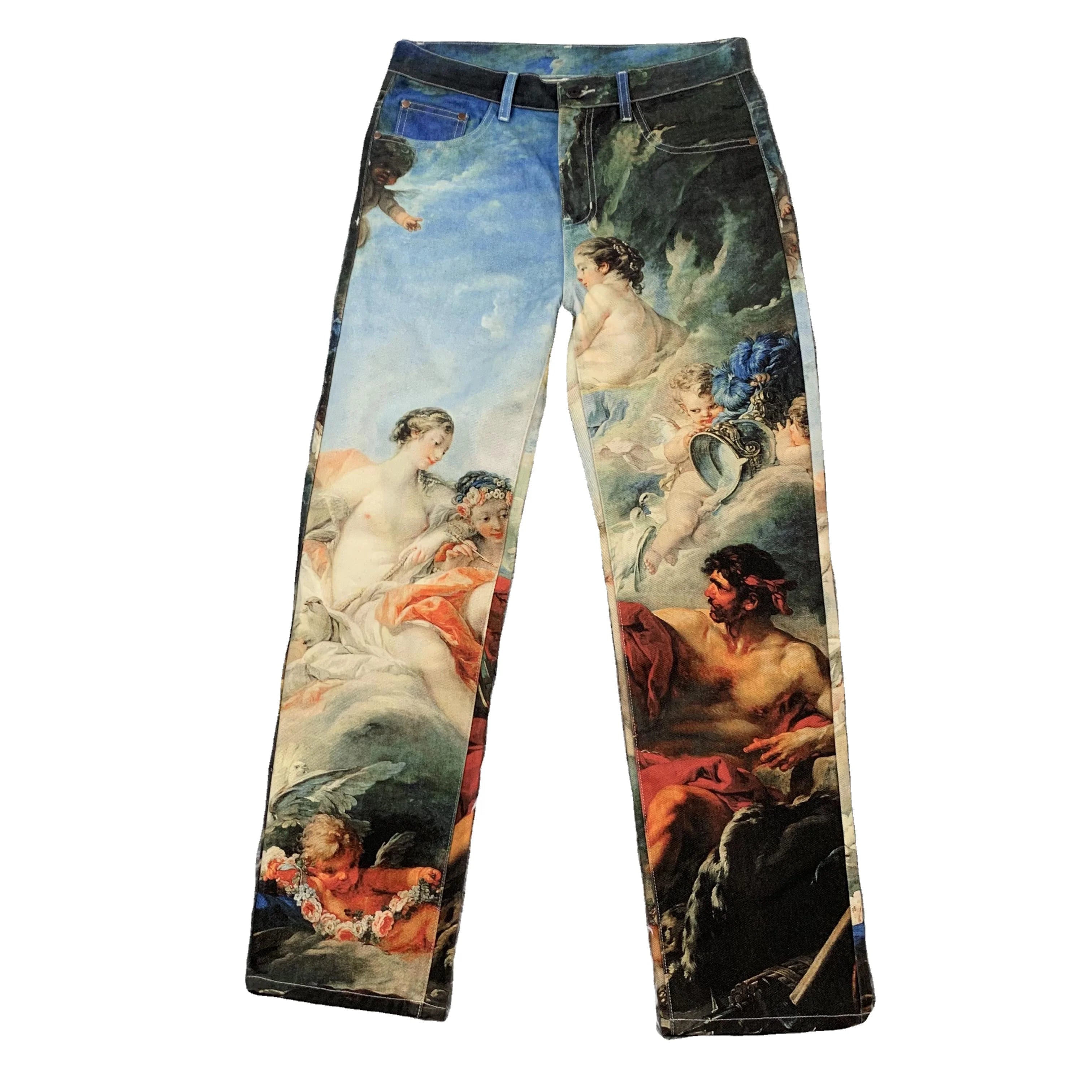 DENIMGUYS Custom Designers Jeans Men's DTG Printed Sublimated Print Baggy Denim Jeans