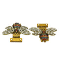 Stock  Supply Bag Accessories New Designed 83 X 70mm Zinc Alloy Old Gold Colored and Shiny Light Gold Bee Shaped Bag Locks