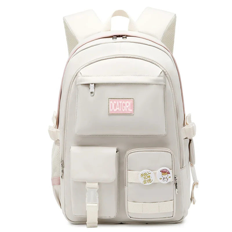 New Leisure Schoolbag Students Large Capacity Load Reduction Shoulder Bag Mochila Escolar