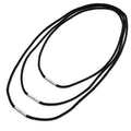 Hot Sale Nylon Stainless Steel Buckle Chains Rope Chain Necklace with Snap Clasp