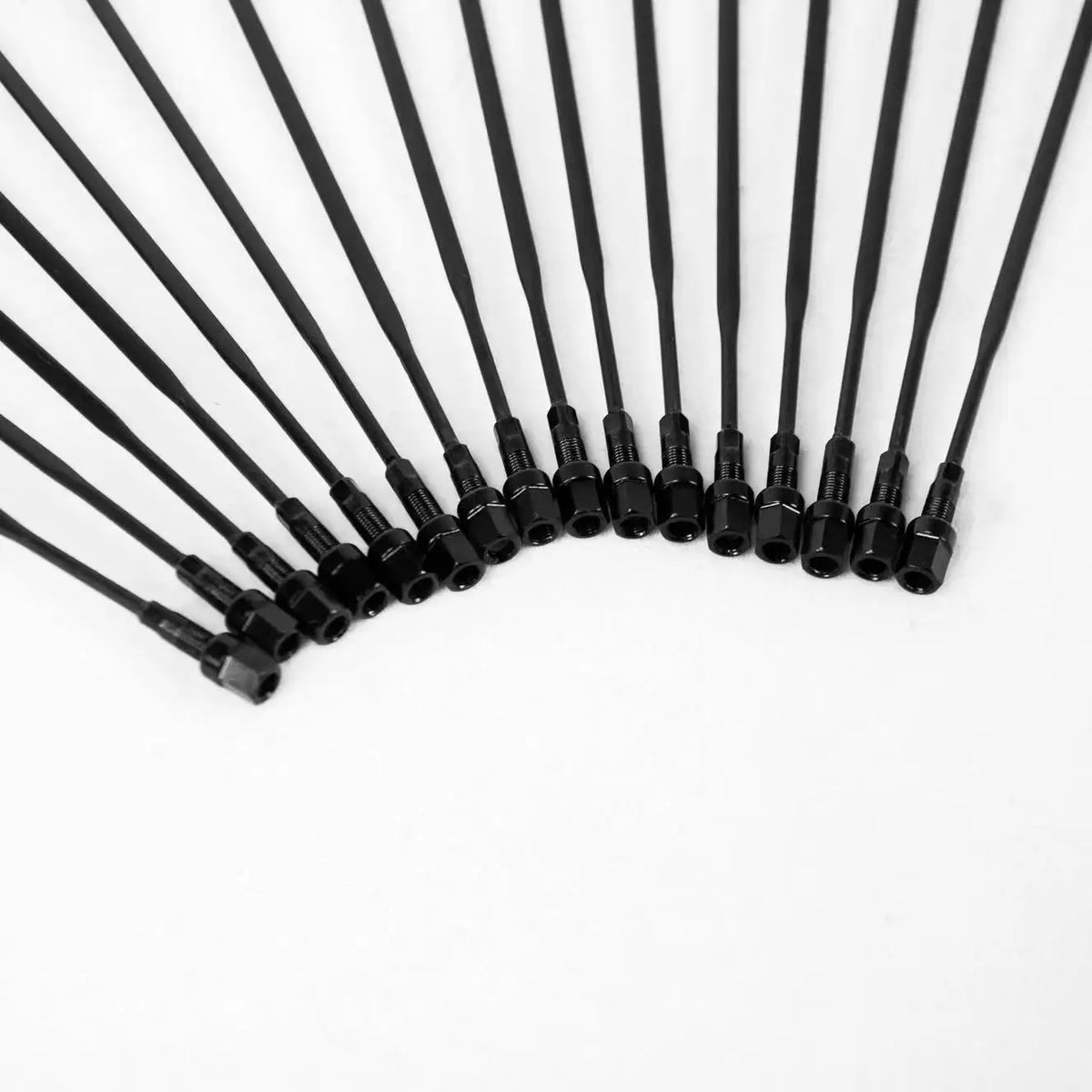 Custom Black Carbon Fiber Bicycle Spokes 2mm Straight Pull Durable Lightweight Road MTB Bike Wheel Spoke Sets OEM Available