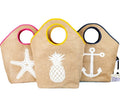 New Special Design Geometric Pattern Eco-Friendly Heavy Duty Durable Reusable Customizable Large Capacity Jute Shoulder Bag