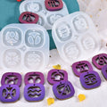 B-5571 Horoscope Pendant Silicone Mold Zodiac Crystal Glue Epoxy Resin Mould Jewelry Necklace Constellations Plaster Wax Mold