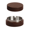 Portable Pocket Wooden Metal Stainless Steel Cigarette Ashtray With Lid Outdoor Personal Smokeless Cigar Ash Tray