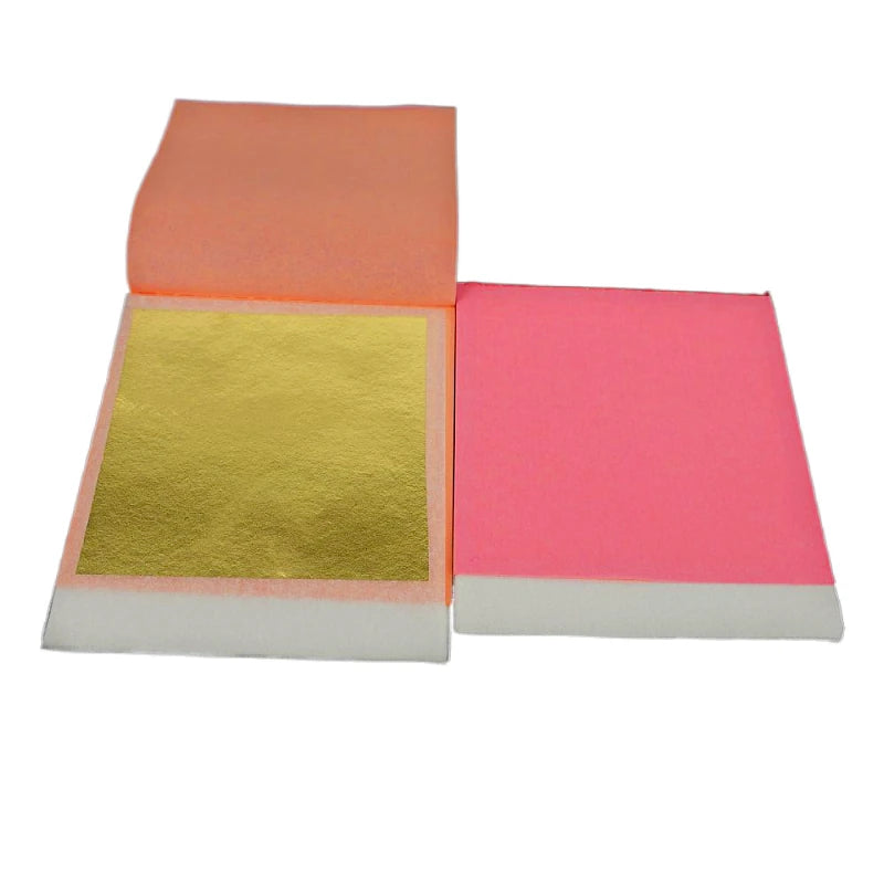 Genuine 23 K Gold Leaf Art Sheets 8 X 8 cm Transfer 25 Pieces a Booklet  for Gilding Pastry Edible Gold Leaf Cake Decoration