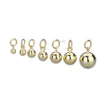 3mm-10mm 925 Solid Sterling Silver Gold Plated Round Beads Pendant for Earring Necklace Jewelry Making Finding