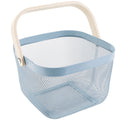 DSH Mesh Basket Fruit Basket Wood Handle Basket Home Storage Basket