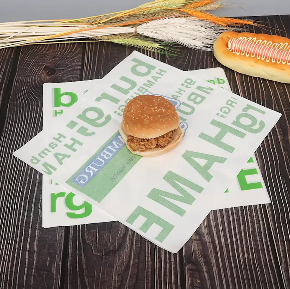 Food Grade Plastic Coated Greaseproof Hamburger Packaging Paper