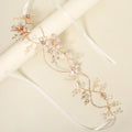Rhinestone Wedding Hair Vine Metal Flower Bridal Claw Chain Headband Party Prom Accessories Tiaras Jewelry