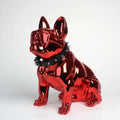 Custom Color Home Decoration Plated French Bulldog Resin Animal Figurine Abstract French  Bulldog Fiberglass  Sculpture