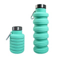 17oz  BPA Free Food Grade Silicone Folding Water Kettle Fitness Outdoor Travel Sports Water Cup Portable Stretch Water Bottle